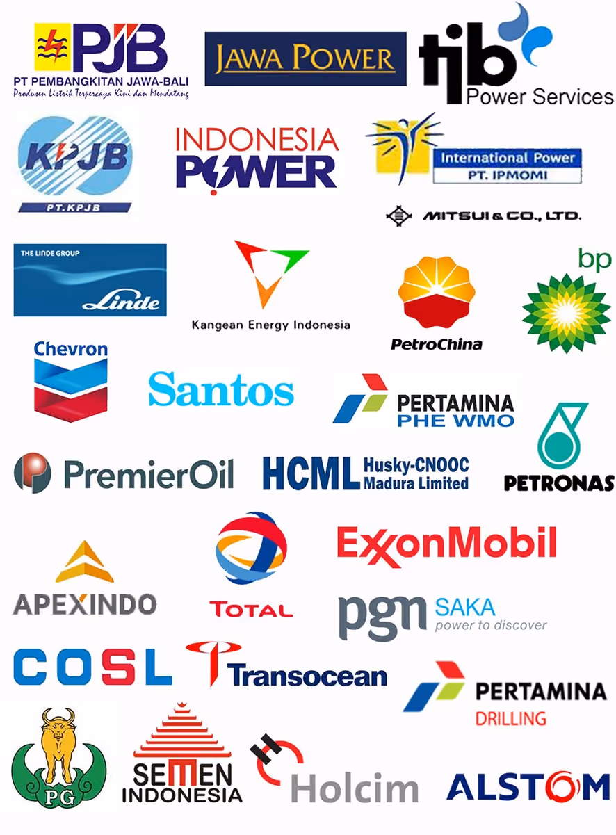 Scanned client reference list published by PT Karya Energi Indonesia in 2015